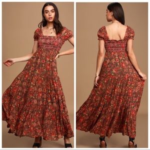 Free People Getaway Floral Tiered Maxi Dress